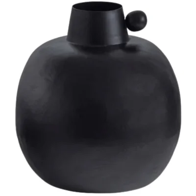 WOOOD vaas Kita zwart 22 cm