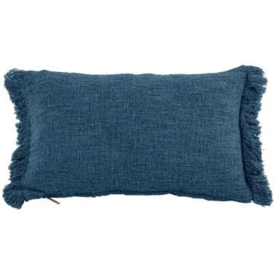 Tiseco kussen Cotton Slub Solid insigna blauw 30 x 50 cm
