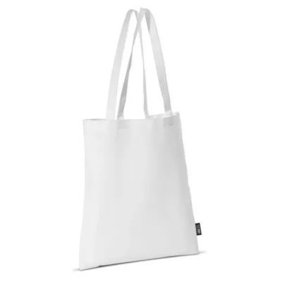 Schoudertas non woven wit 41 cm