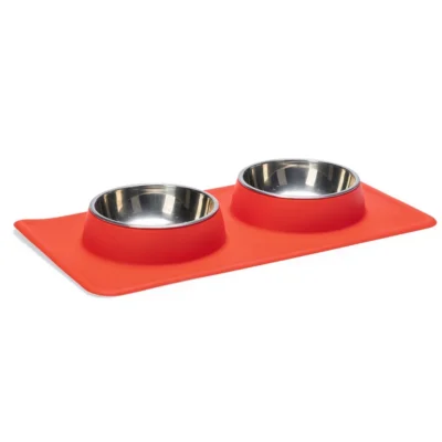 Karlie voerbak Dex rood 2 x 350 ml