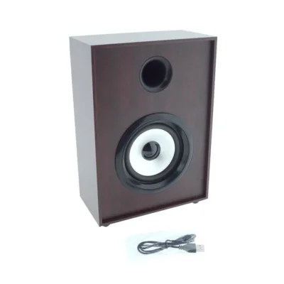 Bluetooth speaker houtkleur 25 cm assorti