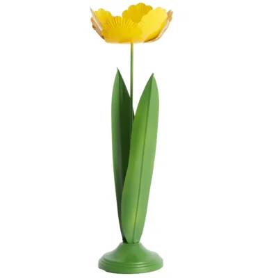 Light & Living Teelichthalter Alfori grun gelb 41 cm