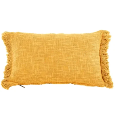 Tiseco kussen Cotton Slub Solid sunflower geel 30 x 50 cm
