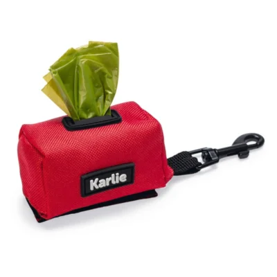 Karlie poepzakhouder hond rood 7,5 cm