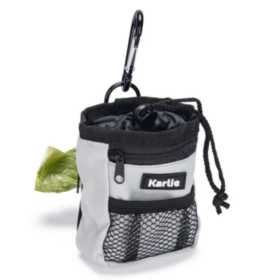 Karlie poepzakhouder en beloningstas hond grijs 10 cm