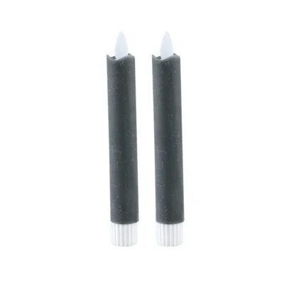 PTMD LED kaars op batterij sage leaf 16 cm set van 2