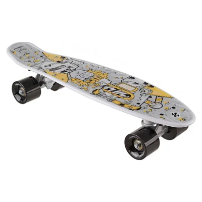 Street Surfing skateboard beach board grijs/geel 55 cm