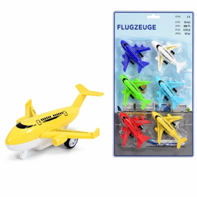 Speelgoedvliegtuigen 10 cm 6 stuks