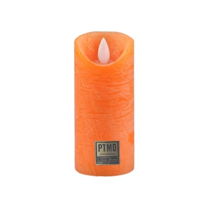 PTMD LED Stumpenkerze Batteriebetrieben XS orange 5,5 x 12,5 cm