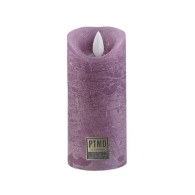 PTMD LED Stumpenkerze Batteriebetrieben XS lila 5,5 x 12,5 cm