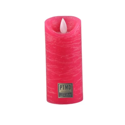 PTMD LED Stumpenkerze Batteriebetrieben XS pink 5,5 x 12,5 cm
