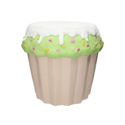 Bijzettafel cupcake wit/groen 37 cm
