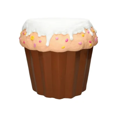 Bijzettafel cupcake wit/perzik 37 cm