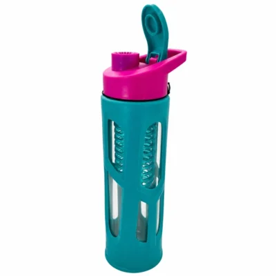 Green Canteen drinkfles Flip Cap glas aqua/roze 561 ml