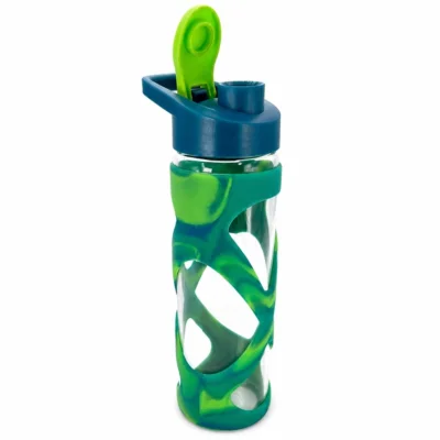Green Canteen drinkfles Flip Cap glas blauw/groen 561 ml
