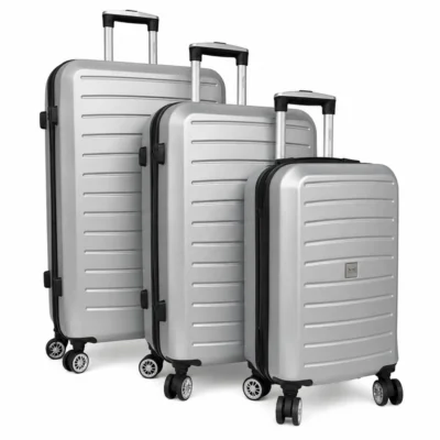 Kofferset Sunset zilverkleurig 95/56/27 L set van 3