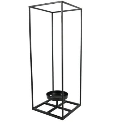 Lantaarn metaal zwart 55 cm