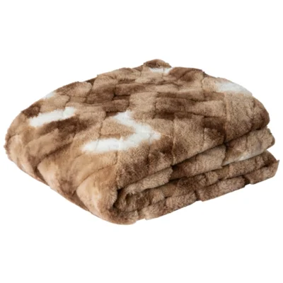 PTMD plaid Geraldine bruin 140 x 170 cm