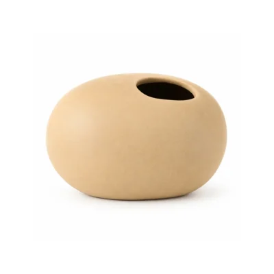 J-Line vaas Ovaal zandkleurig 16 cm