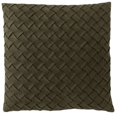J-line kussen gewoven groen 45 x 45 cm