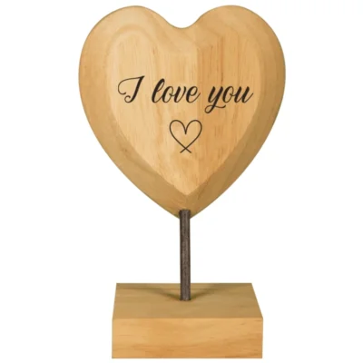 Paper Dreams houten hart met tekst I love you 18 cm
