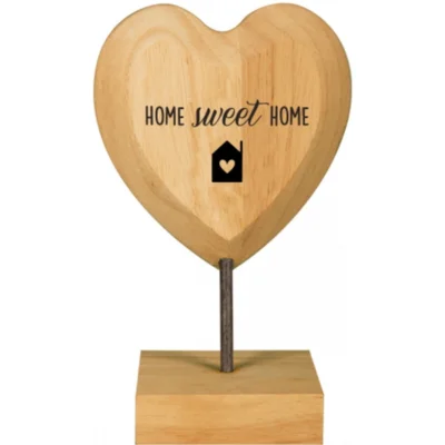 Paper Dreams houten hart met tekst Home sweet home 18 cm