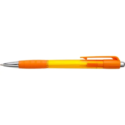 Balpen extra grip oranje 14 cm