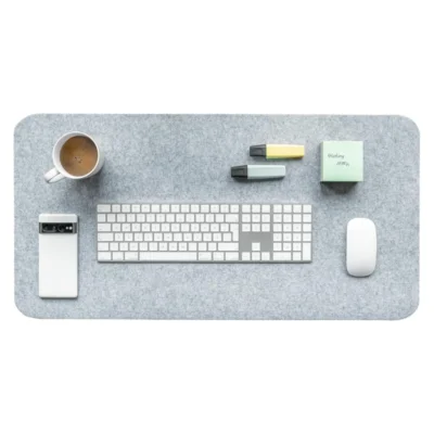 Premium bureau onderlegger vilt grijs 80 x 40 cm