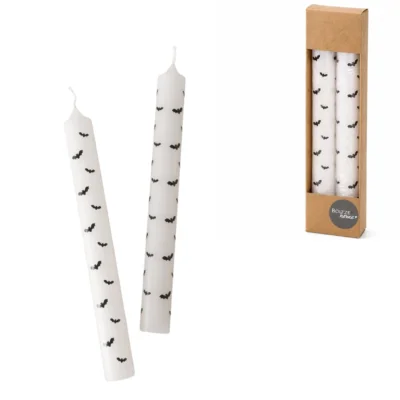 Boltze dinerkaars Halloween 2,2 x 20 cm set van 2