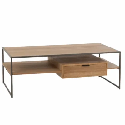 J-Line tv meubel zwart/naturel 120 cm