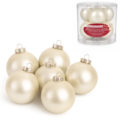Deco Heitmann Weihnachtskugeln Pearl 8 cm 6er-Set