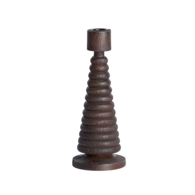 Light & Living kandelaar Almola mangohout donkerbruin 23 cm