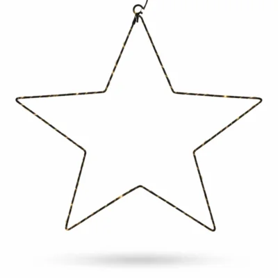 Weihnachtsstern LED batteriebetrieben schwarz 45 cm