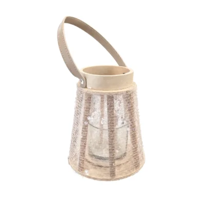 Lantaarn Lofty Glam Cone wit 22 cm