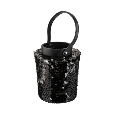 Lantaarn Lofty Glam Round zwart 21 cm