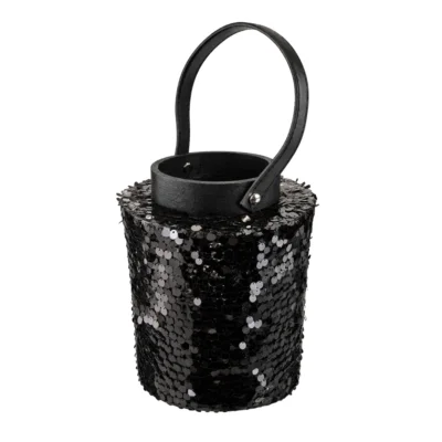 Lantaarn Lofty Glam Round zwart 22 cm