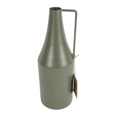 Vaas Bottle metaal groen 29 cm