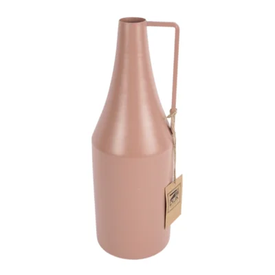 Vaas Bottle metaal oudroze 29 cm