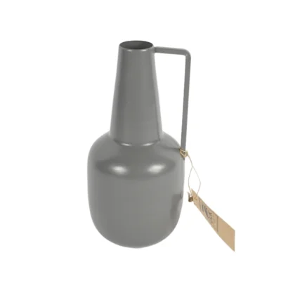 Vaas Bottle metaal grijs 20 cm