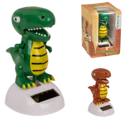 Out of the blue bewegend figuur dinosaurus solar 10 cm 2 assorti