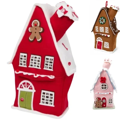 Kerst huis LED inklapbaar 60 cm 3 assorti