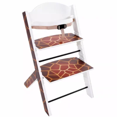 Treppy meegroeikinderstoel Giraffe beukenhout 80 cm