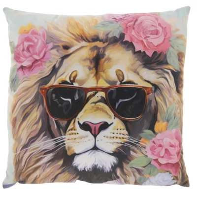 Unique Living kussen Summer leeuw Flower 45 x 45 cm