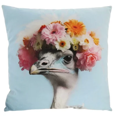 Unique Living kussen Summer struisvogel Flower 45 x 45 cm