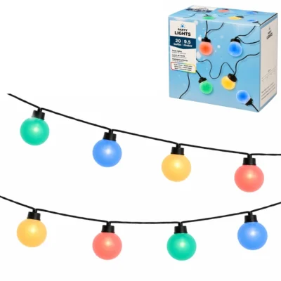 Partylight lichtketting kleur IP44 9,5 m