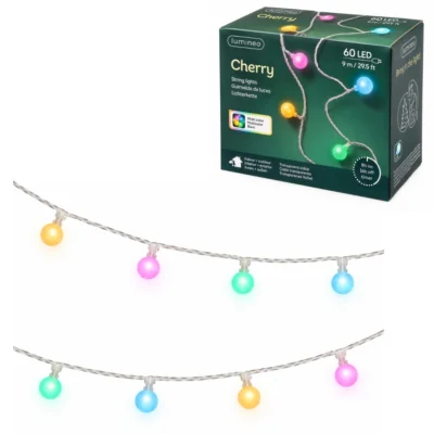 Lumineo partylight Cherry lichtketting kleur IP44 9 m