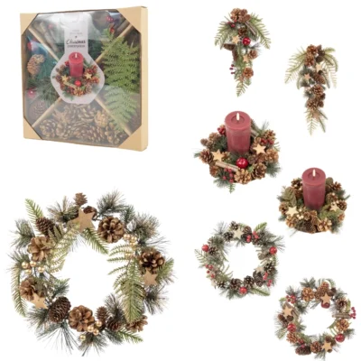 Hobby Flora DIY Weihnachtskranz 25 cm 7 sortiert