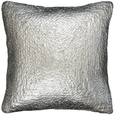 Unique Living Kissen Metallic silberfarbig 45 x 45 cm