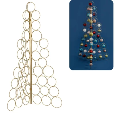 Weihnachtsbaumgestell Metall goldfarbig 118 cm