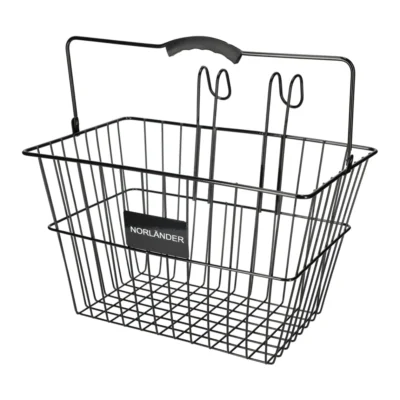 Norlander fietsmand metaal zwart 39,5 cm